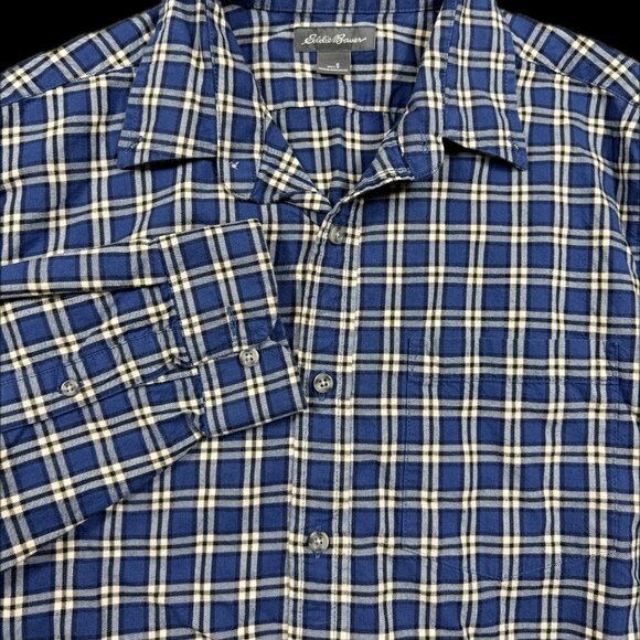 Eddie Bauer Other - Eddie Bauer Men’s Blue Plaid Flannel Shirt – Small Classic Fit 100% Cotton